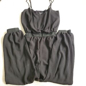 Anthropologie 4S13NNA Black Spaghetti Strap Jumpsuit